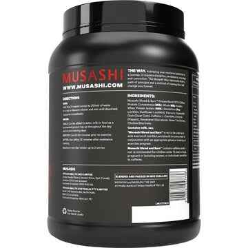 Musashi Shred & Burn Vanilla Milkshake Flavour 900g
