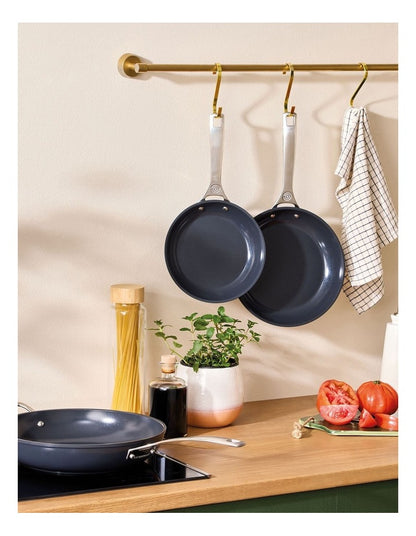 Non-Stick Ceramic Fry Pan Set 24/28cm in Black