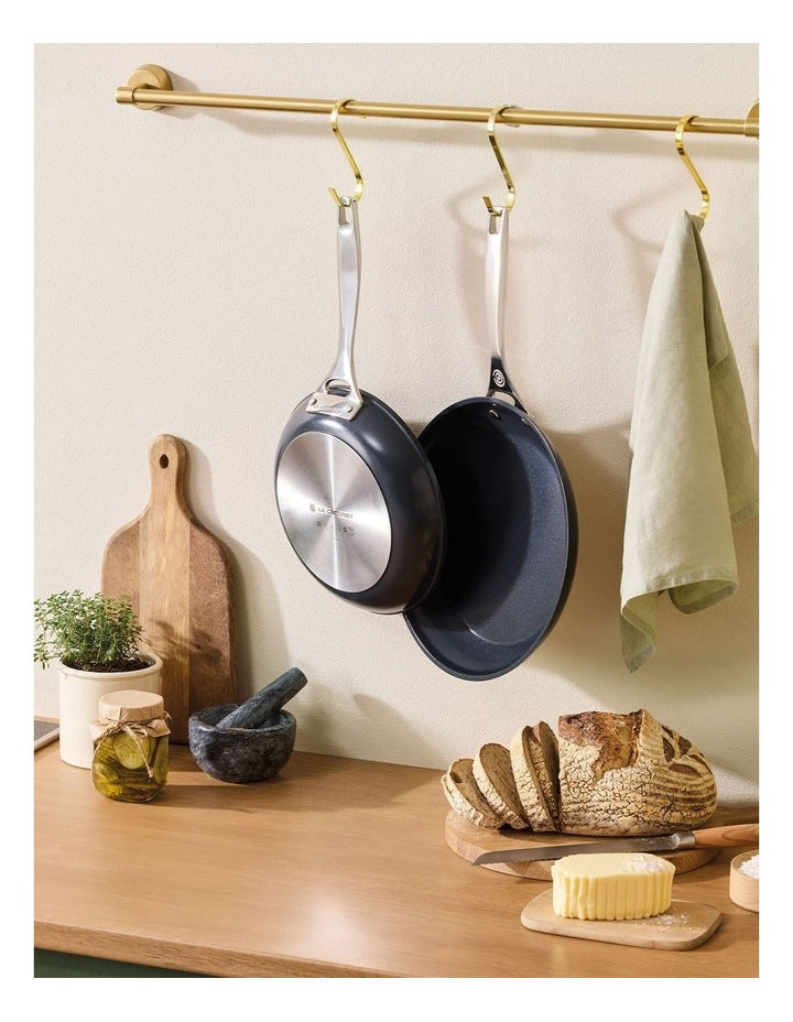 Non-Stick Ceramic Fry Pan Set 24/28cm in Black