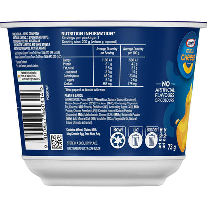 Kraft Easy Mac & Cheese Dinner Macaroni Pasta Cheese Noodles 73g