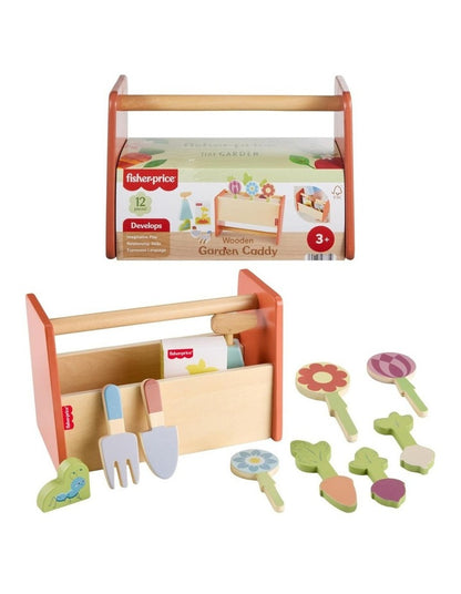 Tiny Wooden Garden Caddy Pretend Play Set