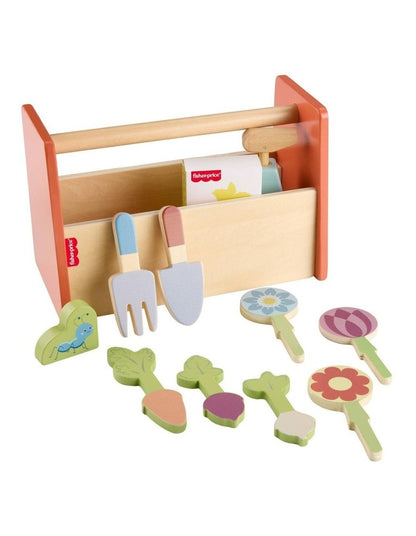 Tiny Wooden Garden Caddy Pretend Play Set