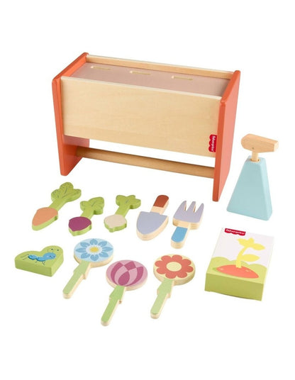 Tiny Wooden Garden Caddy Pretend Play Set