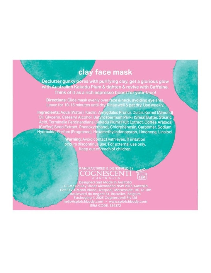 Kakadu Plum & Caffeine Clear Boost Clay Face Mask 200g