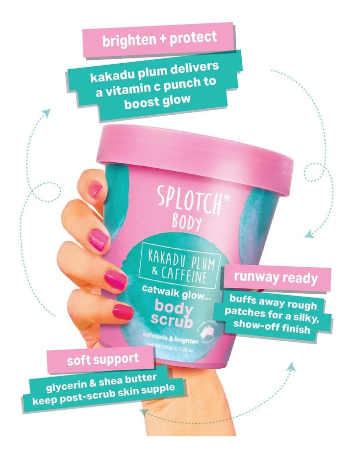 Kakadu Plum And Caffeine Catwalk Glow Body Scrub 200g