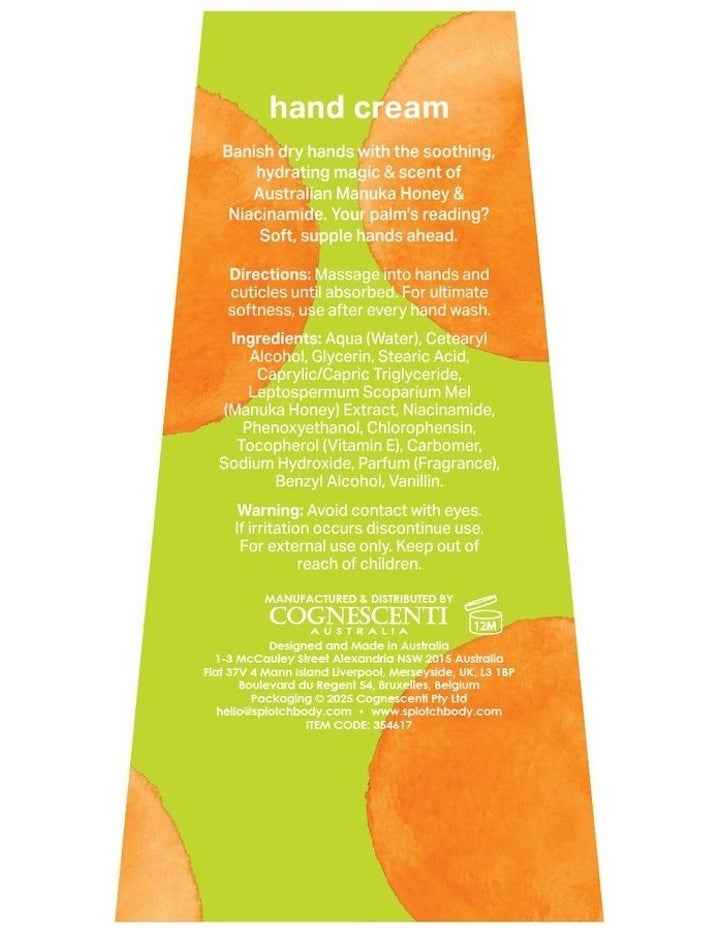 Manuka Honey And Niacinamide Palm Reader Hand Cream 100ml