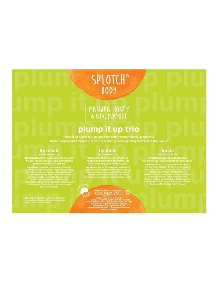 Manuka Honey And Niacinamide Plump it Up Lip Care Trio