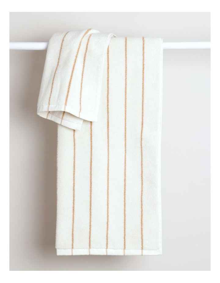 Pinstripe Towel Range in Caramel