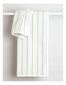 Pinstripe Towel Range in Caramel