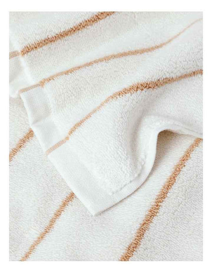 Pinstripe Towel Range in Caramel