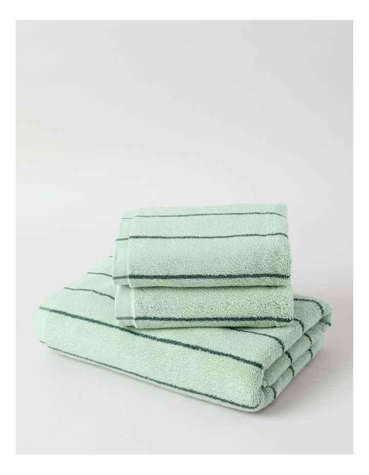 Pinstripe Towel Range in Forest