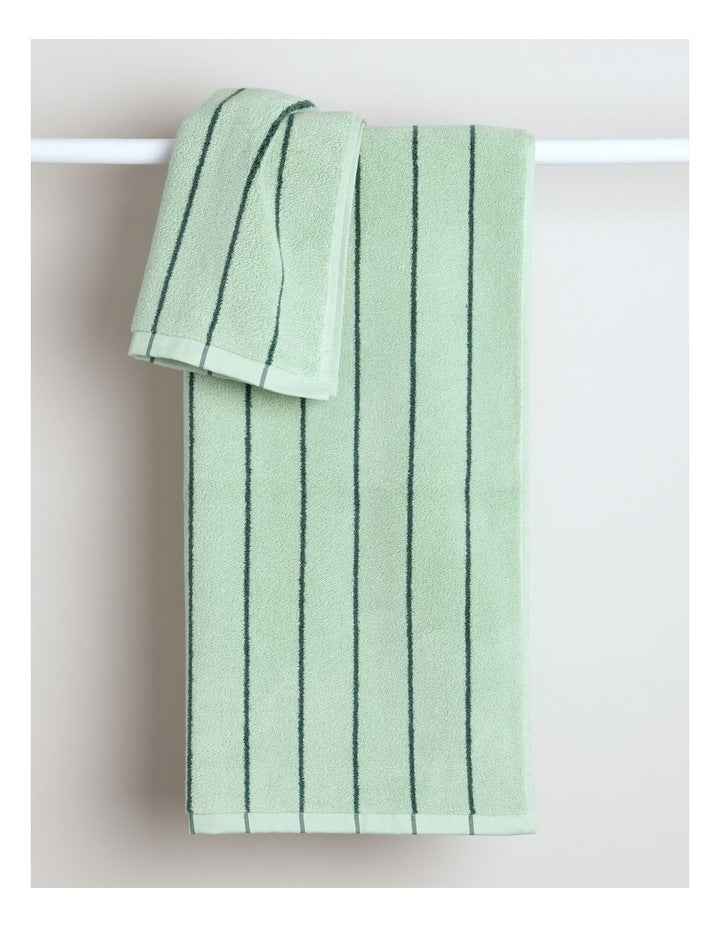 Pinstripe Towel Range in Forest