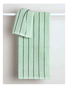 Pinstripe Towel Range in Forest