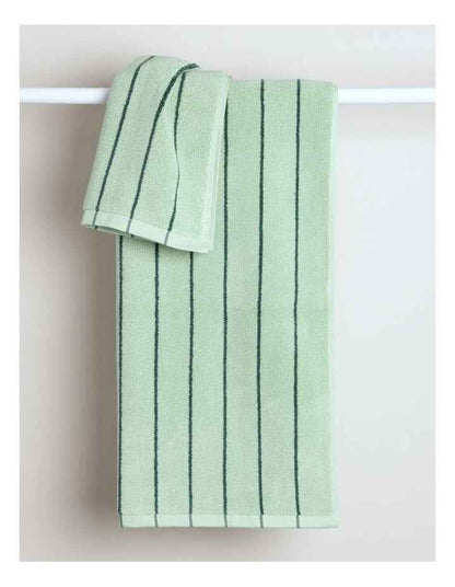 Pinstripe Towel Range in Forest