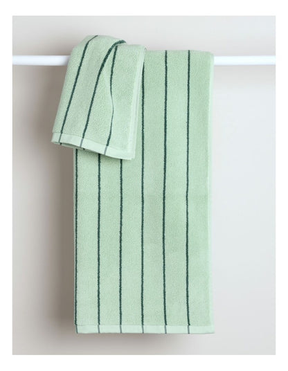 Pinstripe Towel Range in Forest