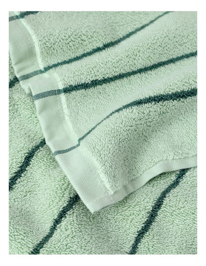 Pinstripe Towel Range in Forest