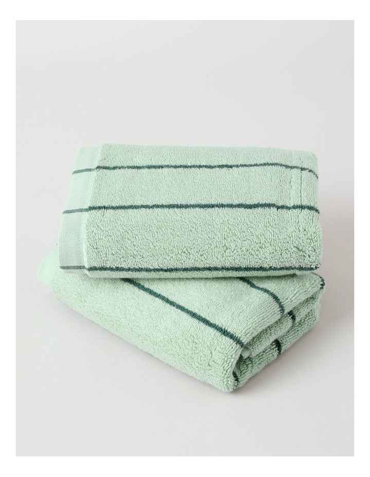 Pinstripe Towel Range in Forest