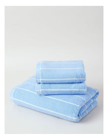 Pinstripe Towel Range in Azure