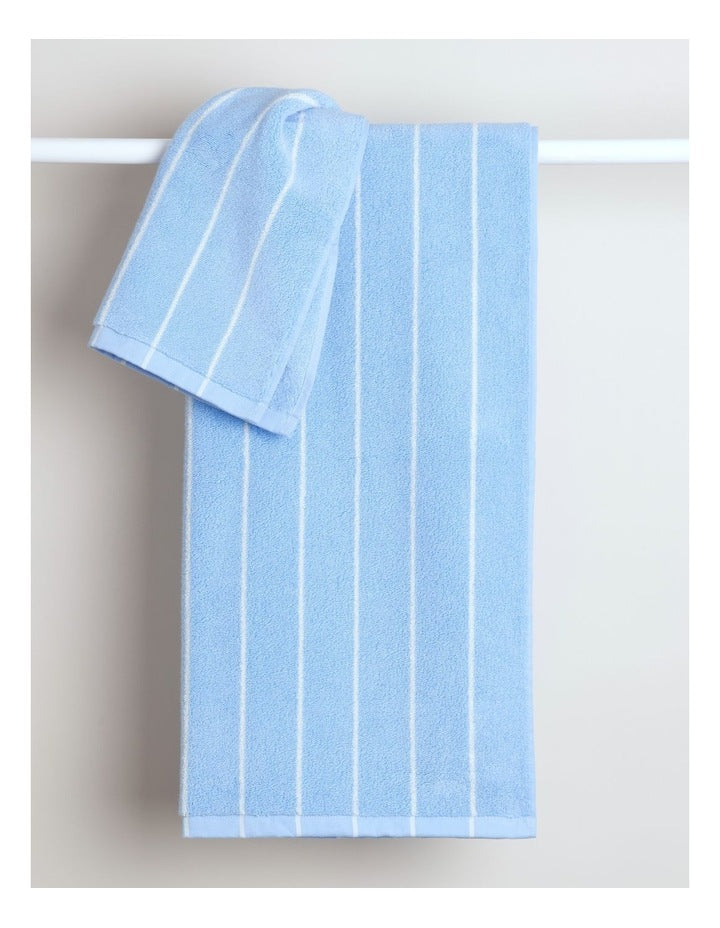 Pinstripe Towel Range in Azure