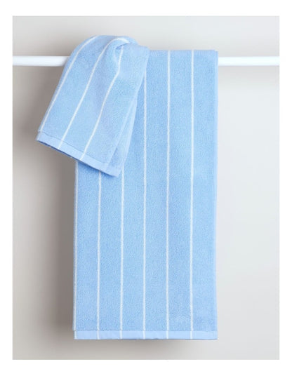 Pinstripe Towel Range in Azure
