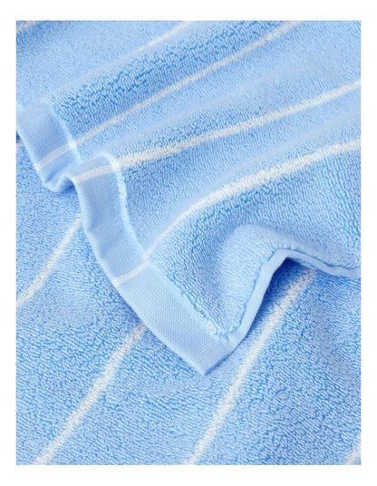 Pinstripe Towel Range in Azure