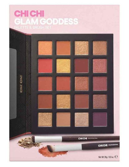 Glam Goddess Palette And Eye Shadow Brushes Set
