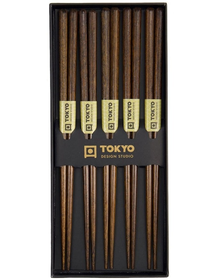 Chopstick Giftset 5 Piece in Dark Brown