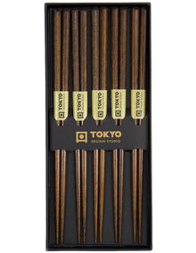 Chopstick Giftset 5 Piece in Dark Brown