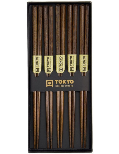 Chopstick Giftset 5 Piece in Dark Brown