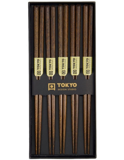 Chopstick Giftset 5 Piece in Dark Brown