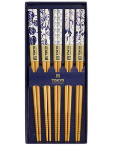 Japonica Chopstick Giftset 5 Piece in Blue