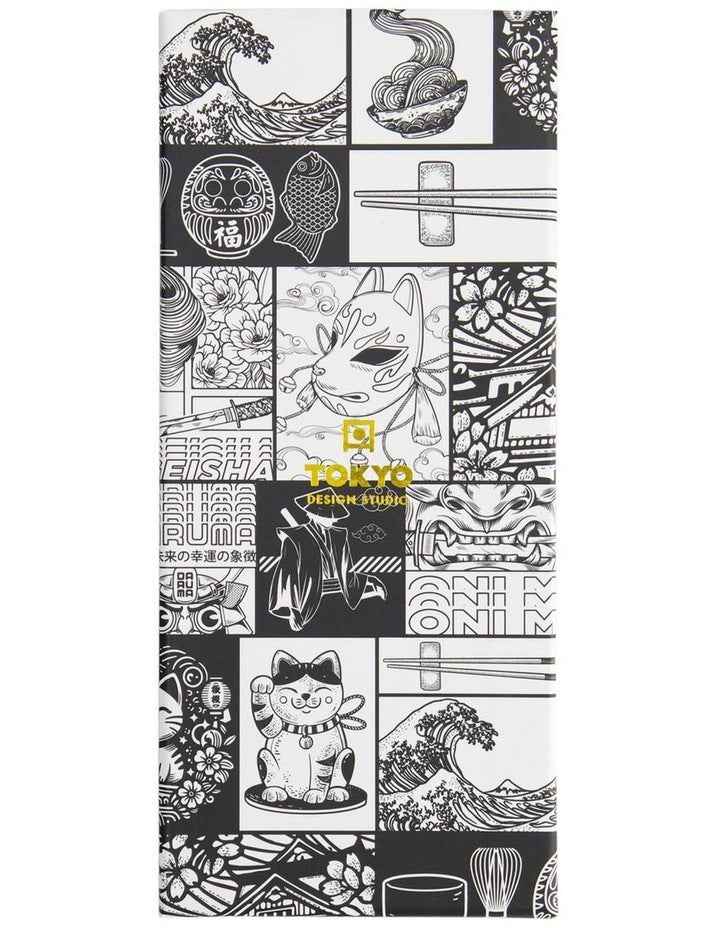 Tokyo Fan Chopstick Giftset 5 Piece in Black