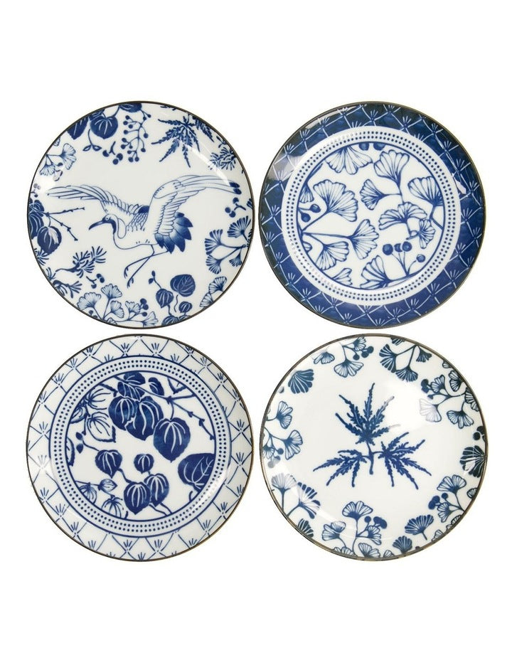 Flora Japonica Mixed Plate Giftset 4 Piece 16cm in Multi