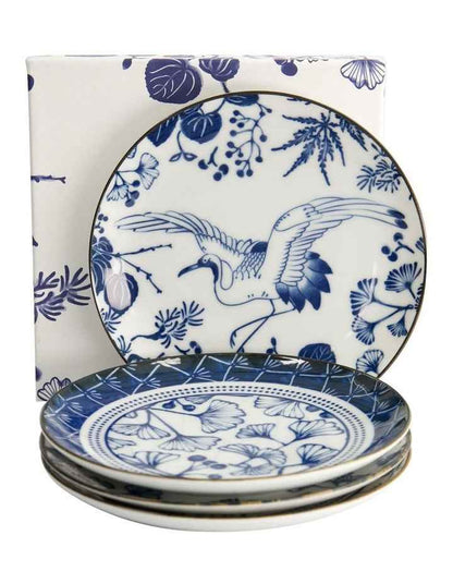 Flora Japonica Mixed Plate Giftset 4 Piece 16cm in Multi
