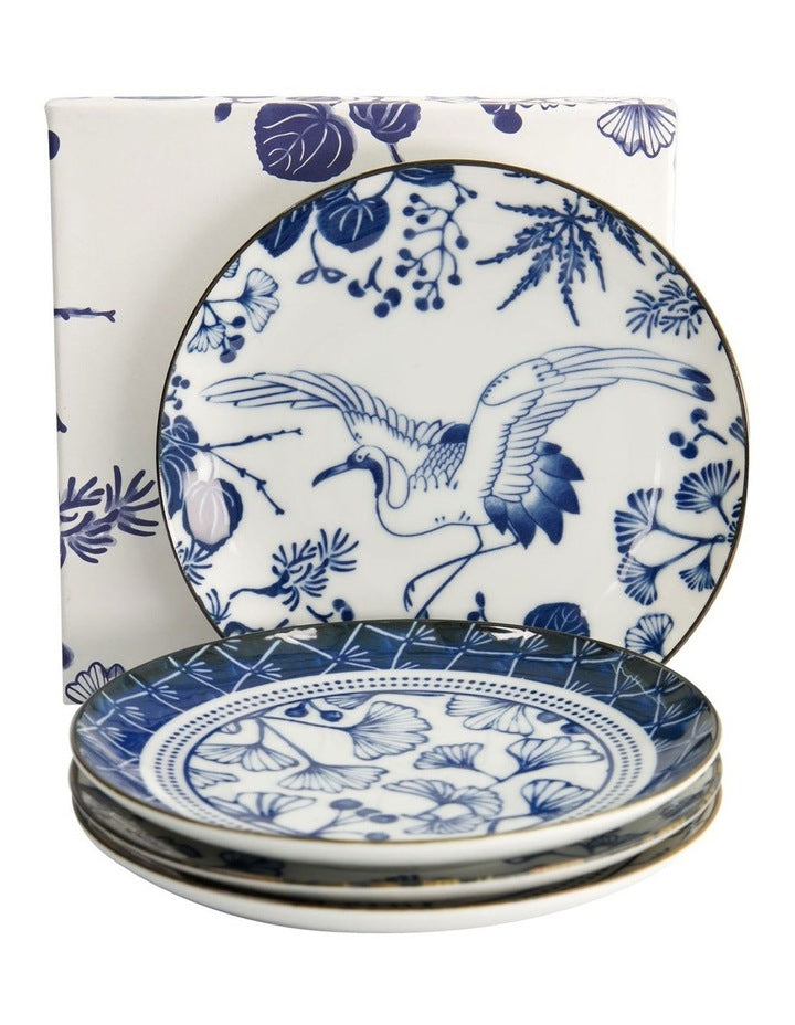 Flora Japonica Mixed Plate Giftset 4 Piece 16cm in Multi