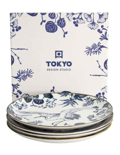 Flora Japonica Mixed Plate Giftset 4 Piece 20cm in Multi
