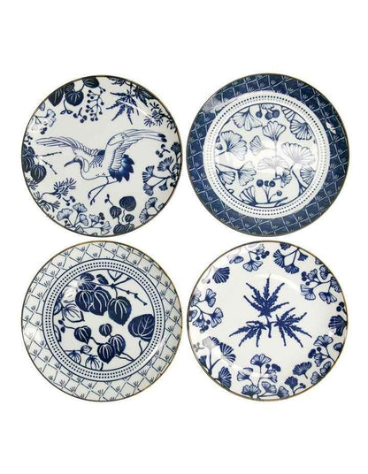 Flora Japonica Mixed Plate Giftset 4 Piece 20cm in Multi