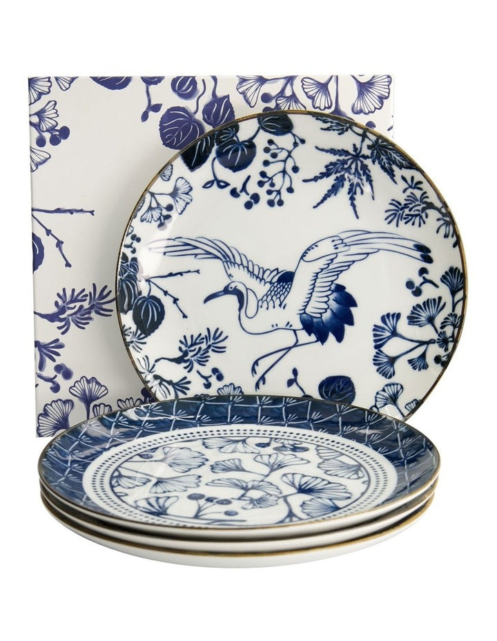 Flora Japonica Mixed Plate Giftset 4 Piece 20cm in Multi