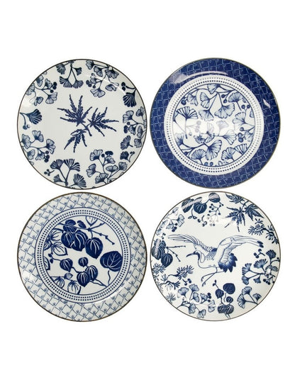 Flora Japonica Mixed Plate Giftset 4 Piece 25cm in Multi