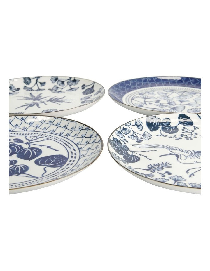 Flora Japonica Mixed Plate Giftset 4 Piece 25cm in Multi