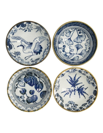 Flora Japonica Mixed Rice Bowl 12cm 4 Piece in Blue