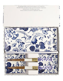 Flora Japonica Sushi Plate Giftset 4 Piece in White