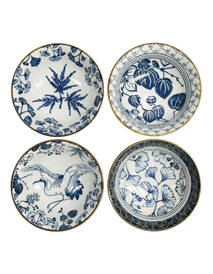 Flora Japonica Mixed Tayo Bowl Giftset 4 Piece in Multi