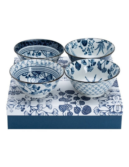 Flora Japonica Mixed Tayo Bowl Giftset 4 Piece in Multi