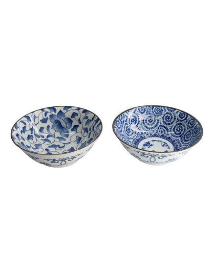 Haru Mixed Bowl Giftset 2 Piece 19x7.5cm in Blue