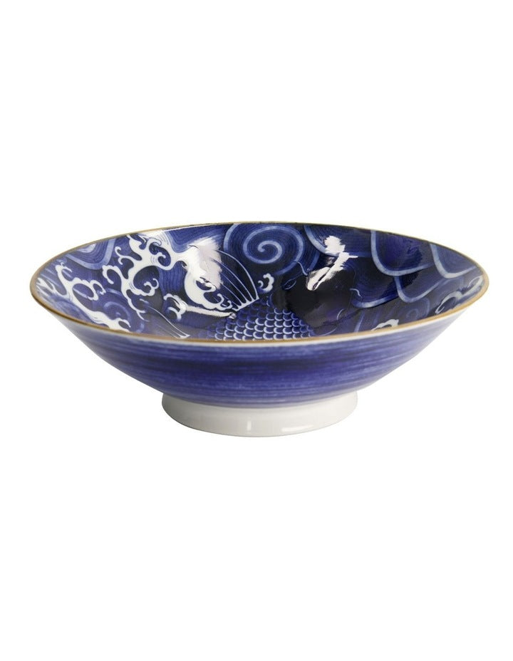 Japonism Menbachi Bowl 25x7cm in Blue
