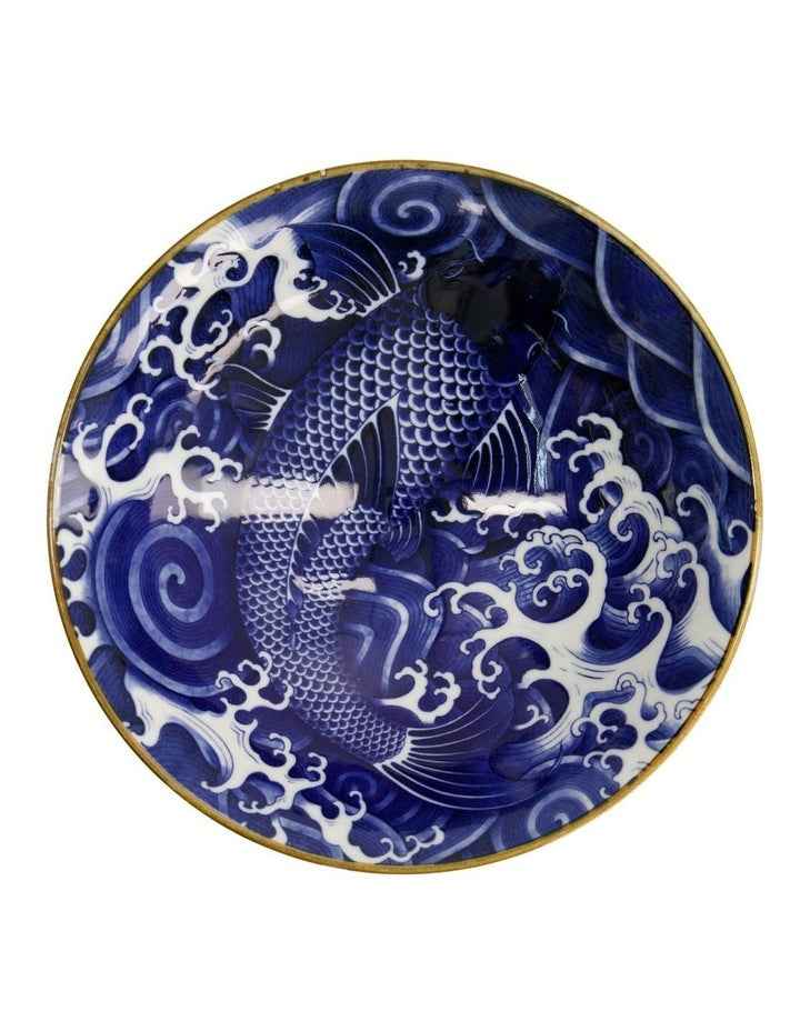Japonism Menbachi Bowl 25x7cm in Blue
