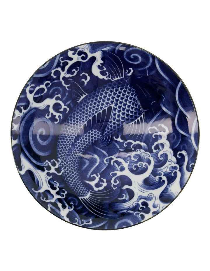 Japonism Menbachi Bowl 25x7cm in Blue