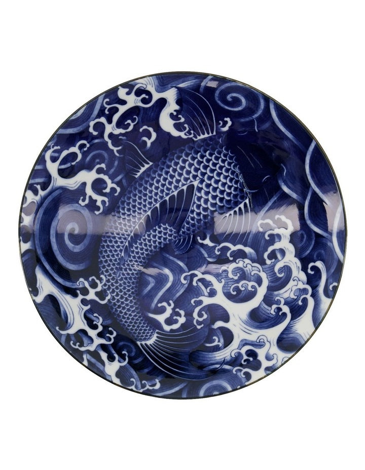 Japonism Menbachi Bowl 25x7cm in Blue