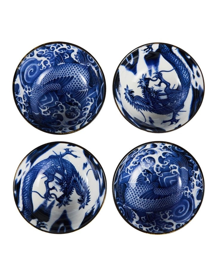 Japonism Mixed Bowl Giftset 4 Piece 14cm in Blue